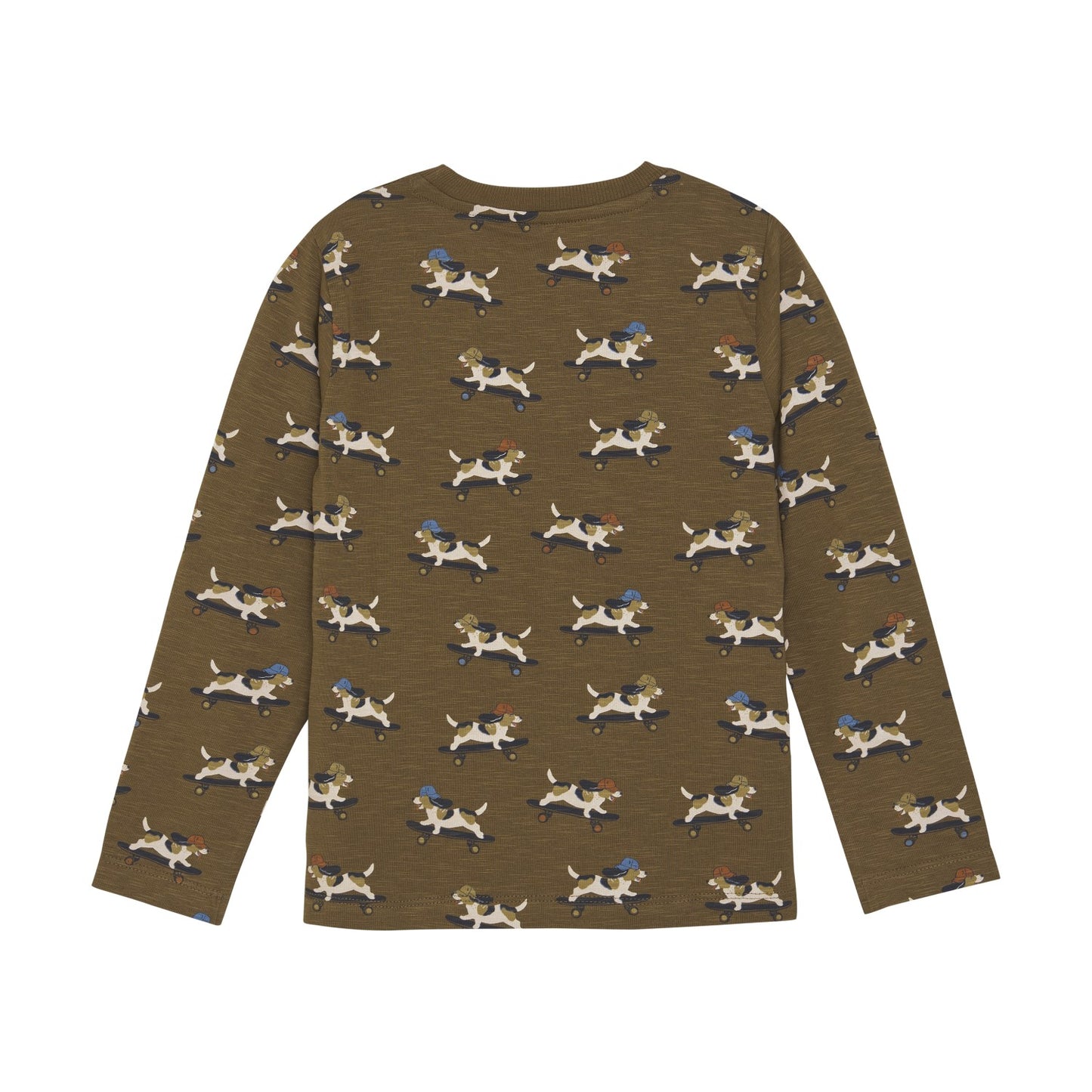 Boys L/S Tee - Pup Skate Sepia