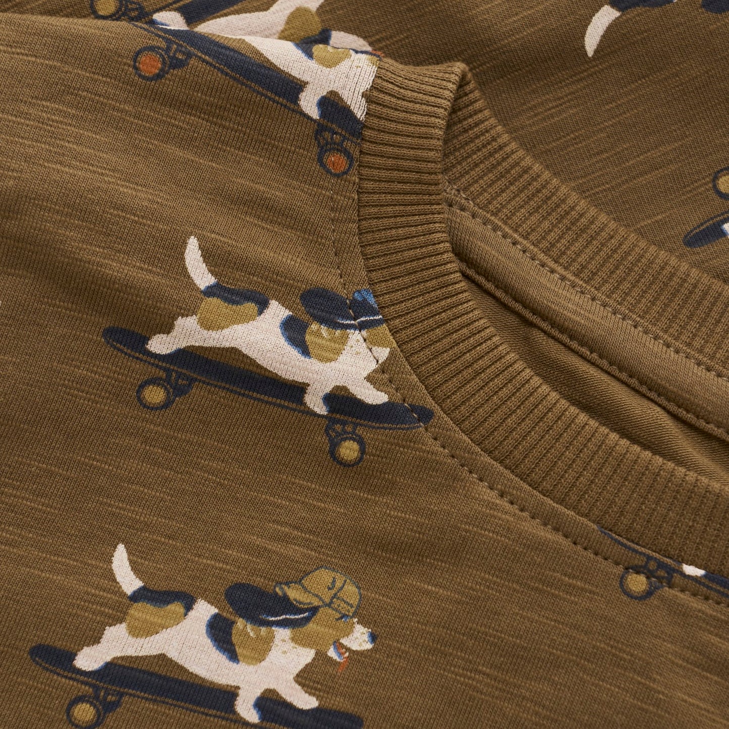 Boys L/S Tee - Pup Skate Sepia