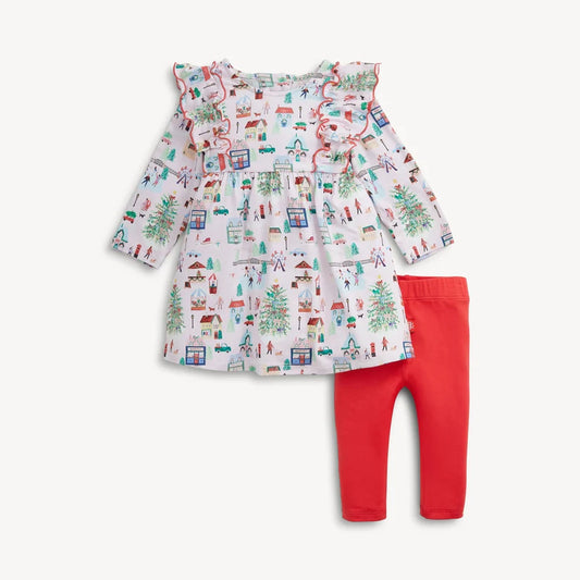 Winter Village Modal L/S Dress w/ Legging