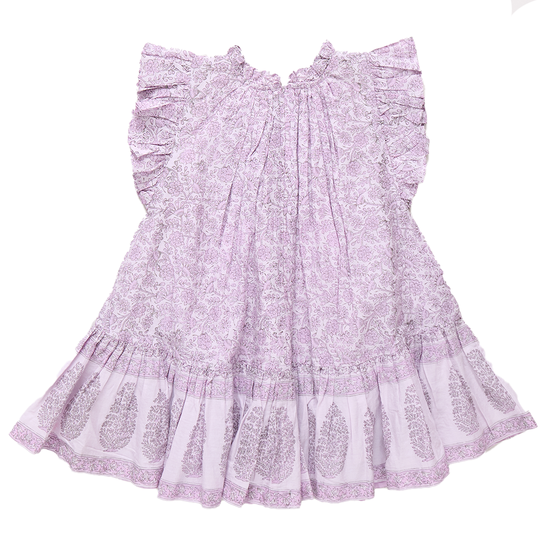 Girls Harper Dress - Lavender Garden Floral