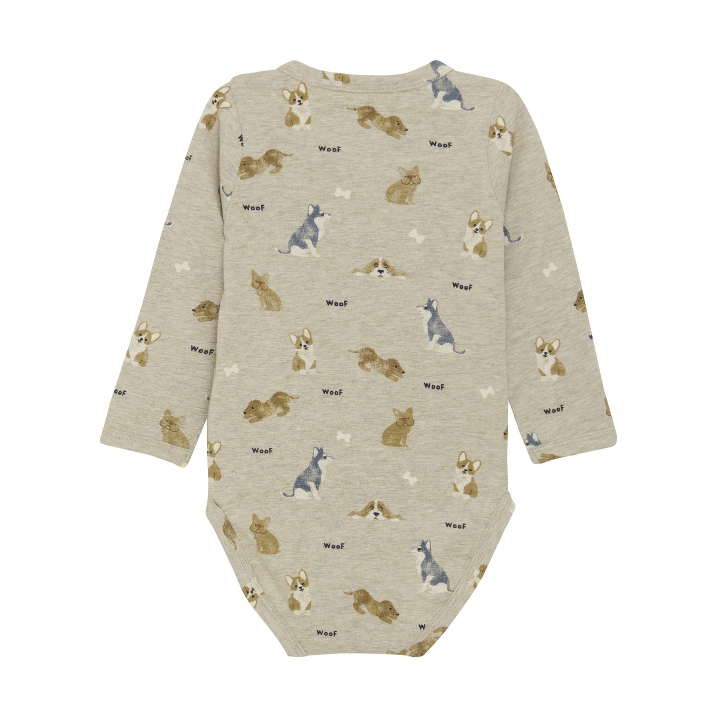 Baby Onesie L/S - Pup Beige Melange