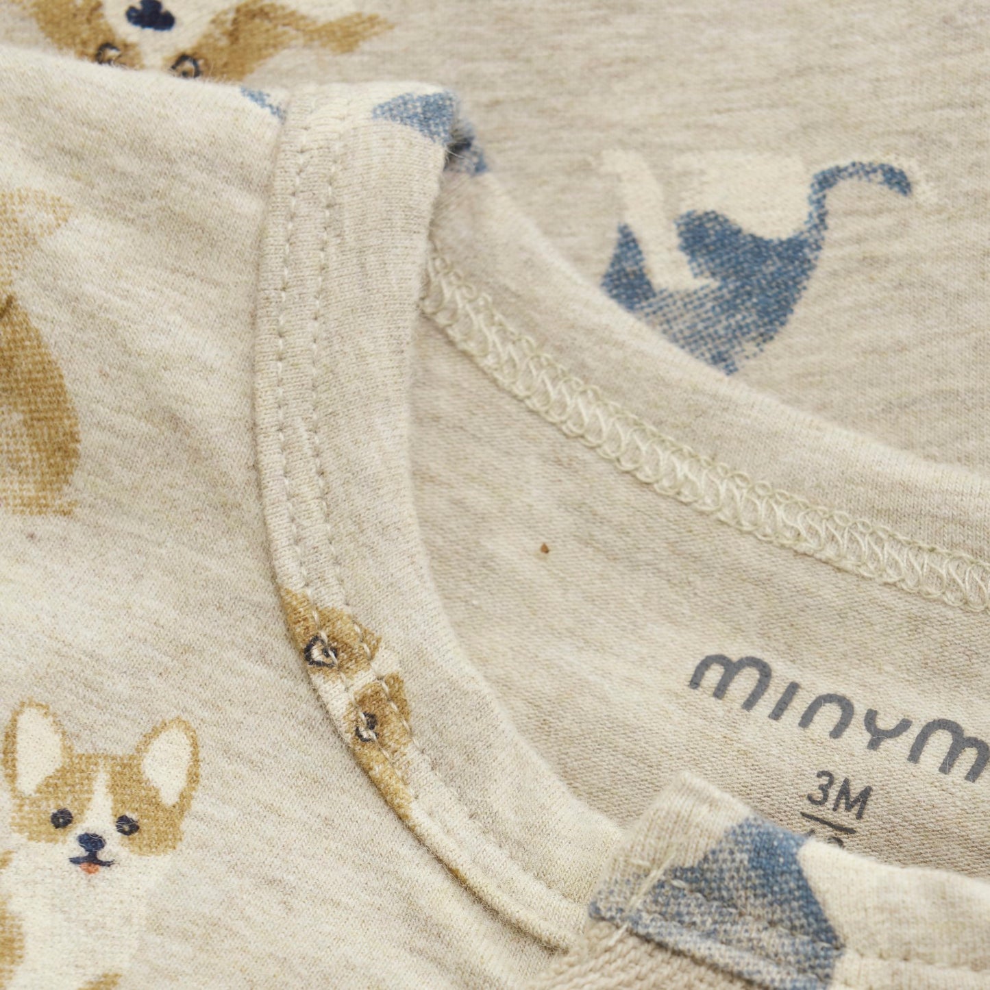 Baby Onesie L/S - Pup Beige Melange