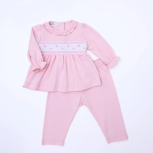 Valentine's Classics Smocked 2pc Pant Set
