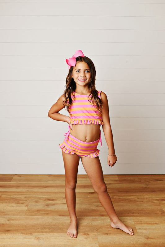 Pink/Orange 2 Pc Swimsuit