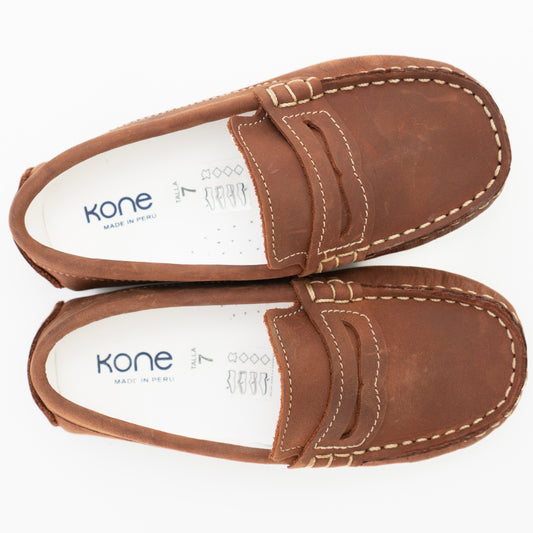 Youth Boy's Loafer Penny Style - Copper