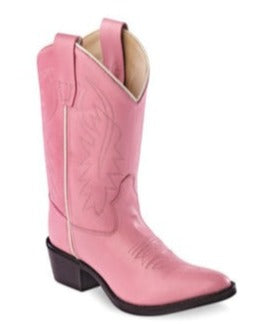 Youth Pink Cowgirl Boot - Round Toe