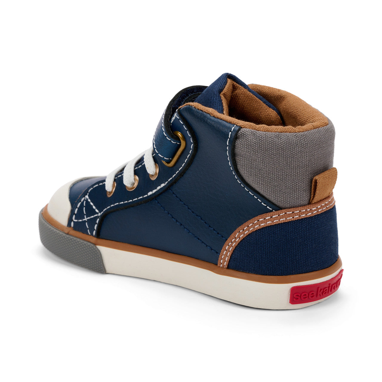 Dane Navy Leather High Top