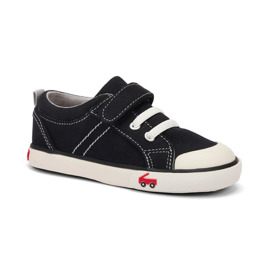 Tanner Black Canvas Shoe