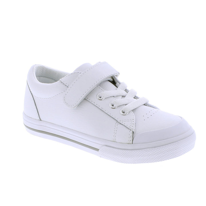 Reese White Leather Velcro Shoe