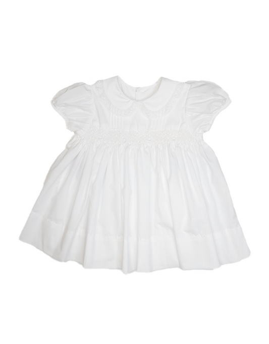 All White Smocked Finley Dress