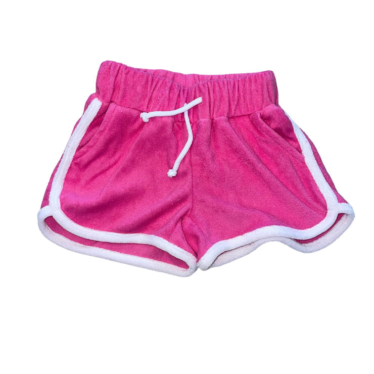 Terry Cheer Shorts - Pink/White